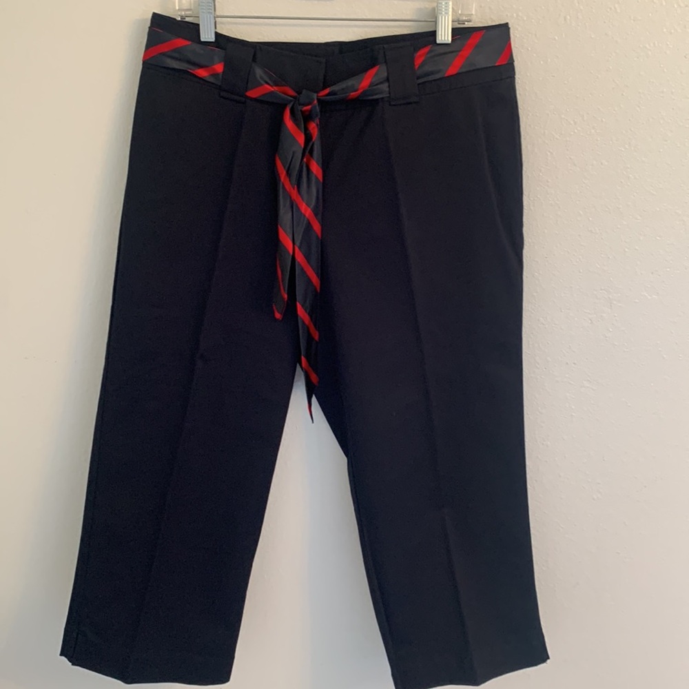 Vintage 1980s First Issue Liz Claiborne Co. Stretch Trouser Scarf Belt Size 14